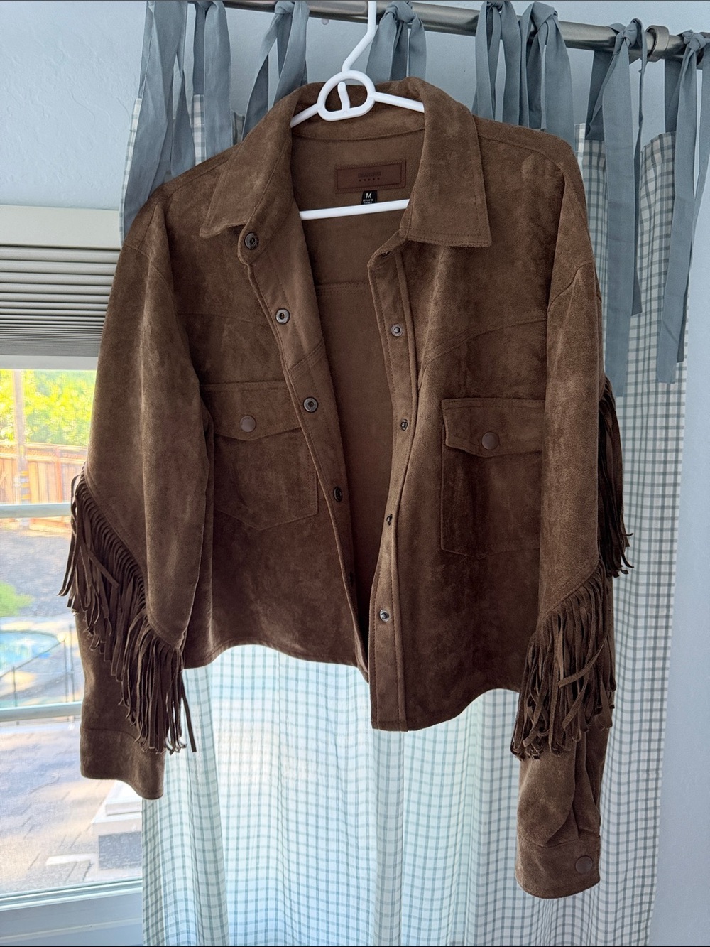 Blank NYC Brown Suede Fringe Leather Jacket